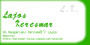 lajos kercsmar business card